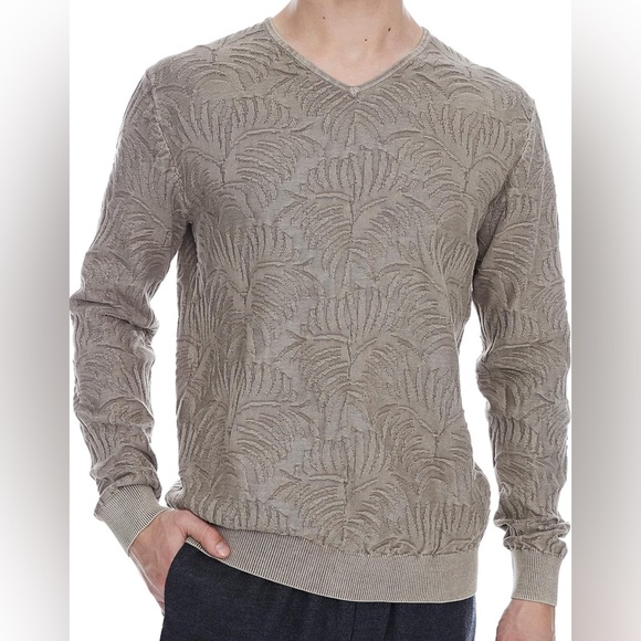 3XL Lello Men‘s Lightweight Cotton Stone Washed Floral Pattern v-Neck … - Picture 4 of 11